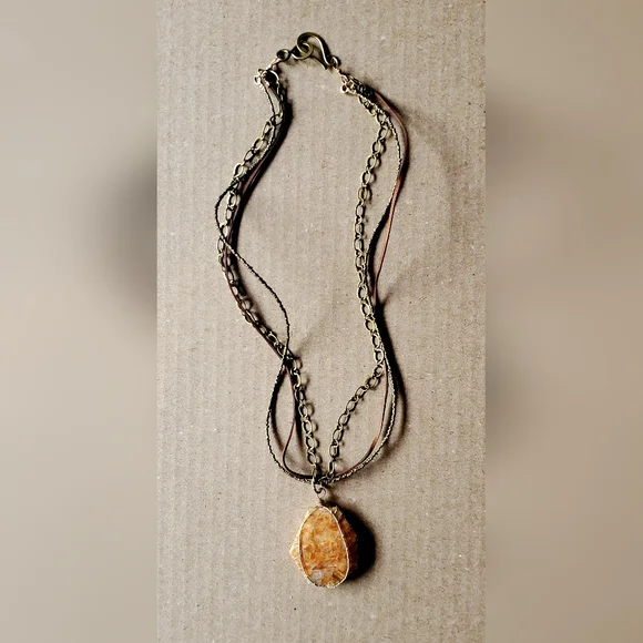 Lucky Brand Jewelry Lucky Brand Leather Metal Natural Stone